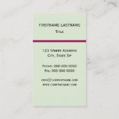 Liebliche rosa Orchideen Visitenkarte (Rückseite)