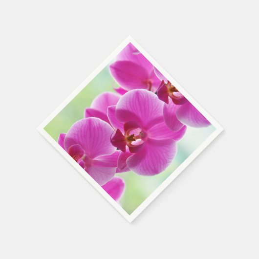 Liebliche rosa Orchids Serviette (Ecke)
