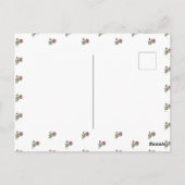 Liebliche Rose Blumenmuster Denken Sie an Sie! Postkarte (Rückseite)