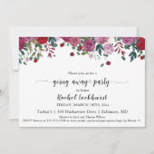 Liebliche Rose, die weg gehen Party Foto Einladung (Vorderseite)