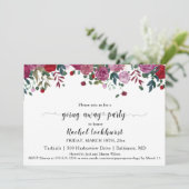 Liebliche Rose, die weg gehen Party Foto Einladung (Stehend Vorderseite)