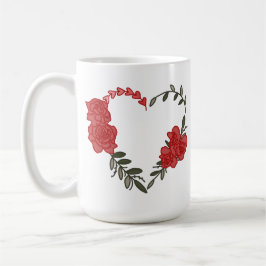 Liebliche Rose Herz Kaffeetasse
