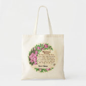 Liebliche Rose Hochzeit Vows Totbags Tragetasche (Vorne)
