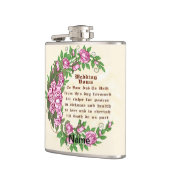 Liebliche Rose Hochzeiten Flachmann (Links)