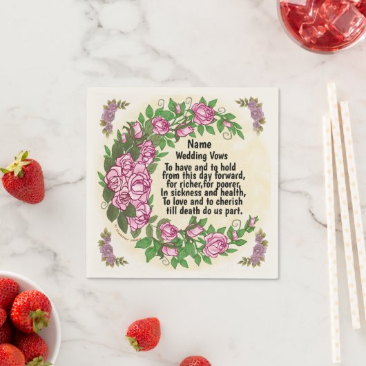 Liebliche Rose Hochzeiten von Servietten (Beispiel)