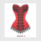 Liebliche rote und schwarze Lingerie Aufkleber (Blatt)