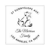 Liebliche Rücksendeadresse für Hunde und Katzen Gummistempel (Prägung)