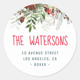 Liebliche Rücksendeadresse Runder Aufkleber