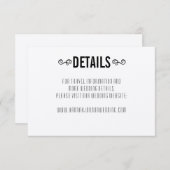 Liebliche rustikale Hochzeitsdetails Begleitkarte (Vorne/Hinten)