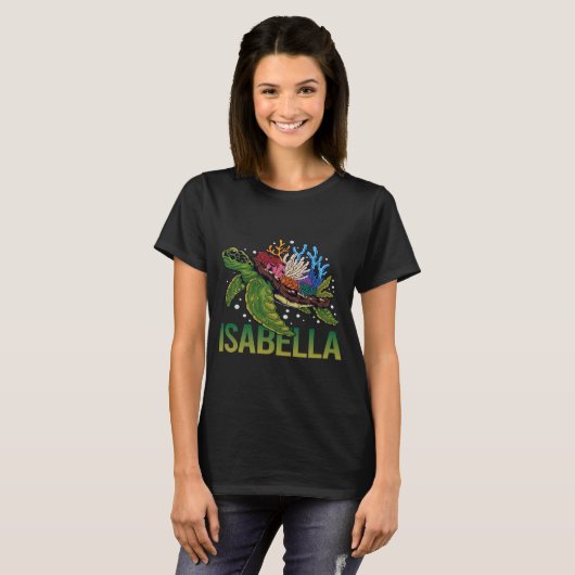 Liebliche Schildkröte - Name Isabella T-Shirt (Vorne ganz)