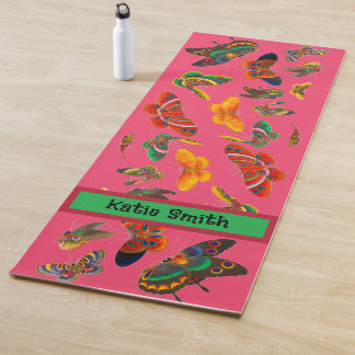 Liebliche Schmetterlinge schreiben Ihren eigenen N Yogamatte