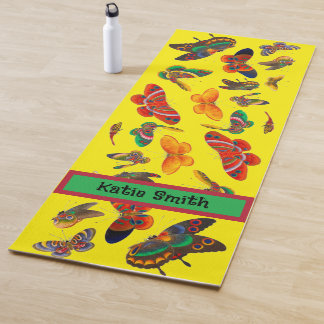 Liebliche Schmetterlinge schreiben Ihren eigenen N Yogamatte