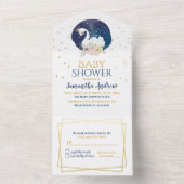 Liebliche Schwanenmutter zur Girl Baby Dusche All In One Einladung (Innen Boden)
