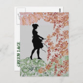 Liebliche Silhouette Girl Postkarte (Vorne/Hinten)