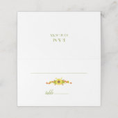 Liebliche Sonnenblumenhochzeit Platzkarte (Außenseite Aufgefaltet)