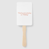 Liebliche Sonnenblumenvase-Hochzeit Fächer (Rückseite)