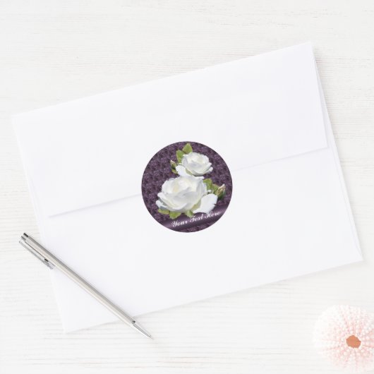 Liebliche Sticker für weiße Rosen (Umschlag)