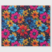 Liebliche süße Blume und Rose Geschenkpapier (Flach)