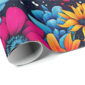 Liebliche süße Blume und Rose Geschenkpapier (Rolleneckpunkt)