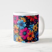 Liebliche süße Blume und Rose Jumbo-Tasse (Vorderseite Rechts)