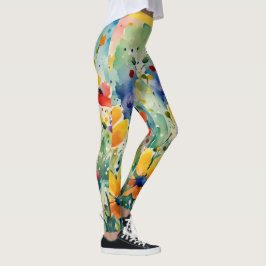 Liebliche süße Blume und Rose Leggings