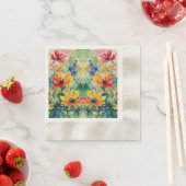 Liebliche süße Blume und Rose Serviette (Beispiel)