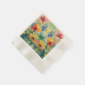 Liebliche süße Blume und Rose Serviette (Ecke)