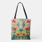 Liebliche süße Blume und Rose Tasche (Rückseite)