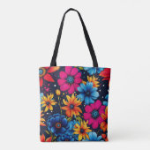 Liebliche süße Blume und Rose Tasche (Rückseite)