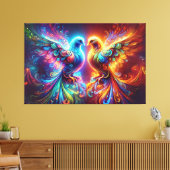 Liebliche Tauben-Liebe Leinwanddruck (Insitu (Wohnzimmer))