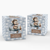 Liebliche Teddy Bear Pilot Blue Baby Fevor Box Geschenkschachtel