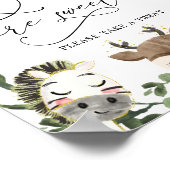 Liebliche Tiere Baby Dusche Babys sind süße Zeiche Poster (Ecke)