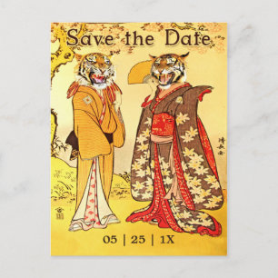 Liebliche Tiger Menschen Save the Date Einladungen