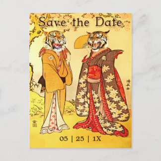 Liebliche Tiger Menschen Save the Date Einladungen