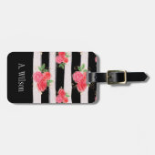 Liebliche trendige Reisezubehör, pik-Rose-Blume Gepäckanhänger (Vorderseite horizontal)