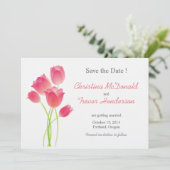 Liebliche Tulips - Speichern Sie die Datumskarten Einladung (Stehend Vorderseite)