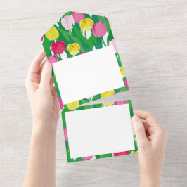 Liebliche Tulpen. All In One Einladung