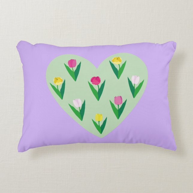 Liebliche Tulpen. Dekokissen (Vorderseite)