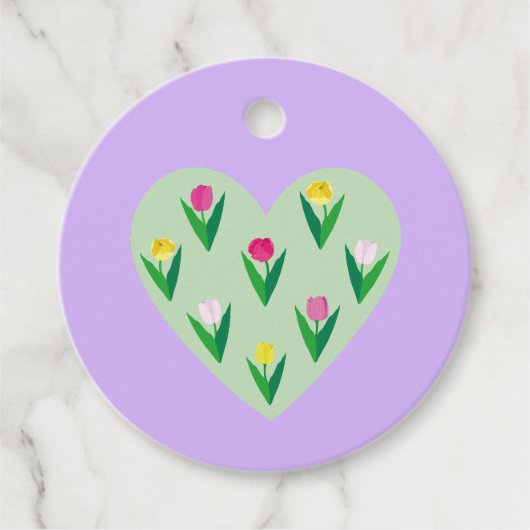 Liebliche Tulpen. Gastgeschenkanhänger Geschenkanhänger (Vorderseite)