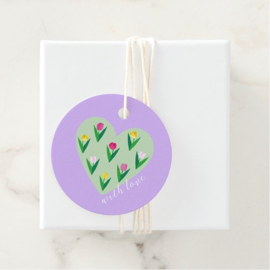 Liebliche Tulpen. Gastgeschenkanhänger Geschenkanhänger (Beispiel)