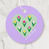 Liebliche Tulpen. Gastgeschenkanhänger Geschenkanhänger (Vorderseite)