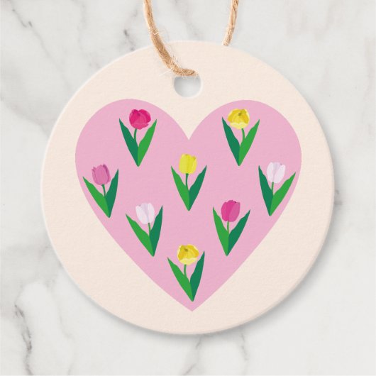 Liebliche Tulpen. Gastgeschenkanhänger Geschenkanhänger (Vorderseite)