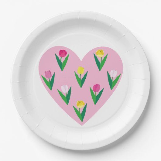 Liebliche Tulpen. Pappteller (Vorderseite)