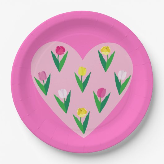 Liebliche Tulpen. Pappteller (Vorderseite)