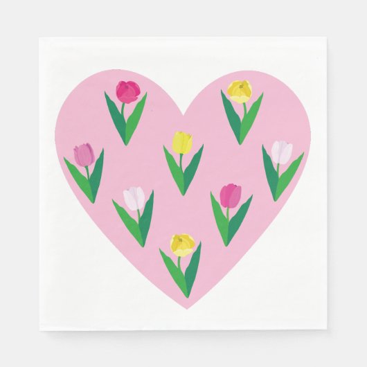 Liebliche Tulpen. Serviette (Vorderseite)