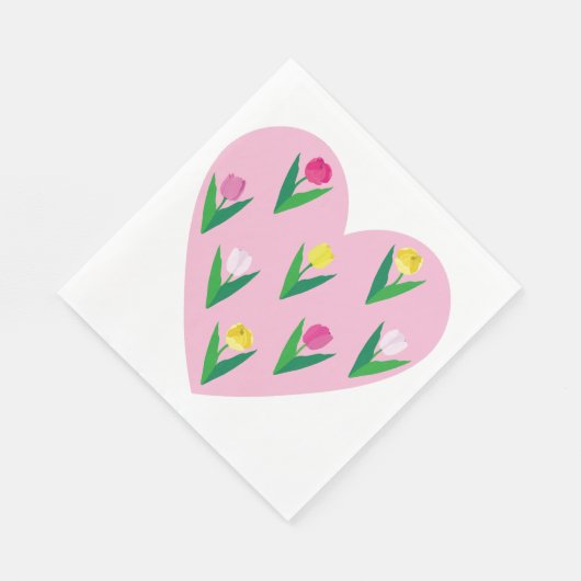 Liebliche Tulpen. Serviette (Ecke)