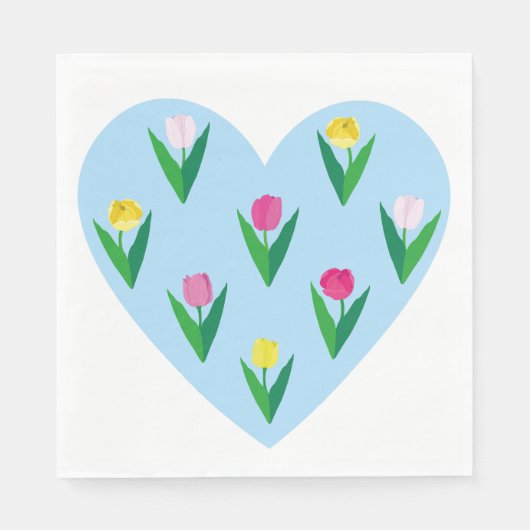 Liebliche Tulpen. Serviette (Vorderseite)