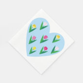 Liebliche Tulpen. Serviette (Ecke)