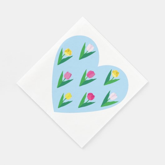 Liebliche Tulpen. Serviette (Ecke)