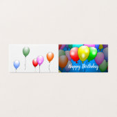 Liebliche und farbenfrohe Geburtstagsballons (Außenseite Aufgefaltet)